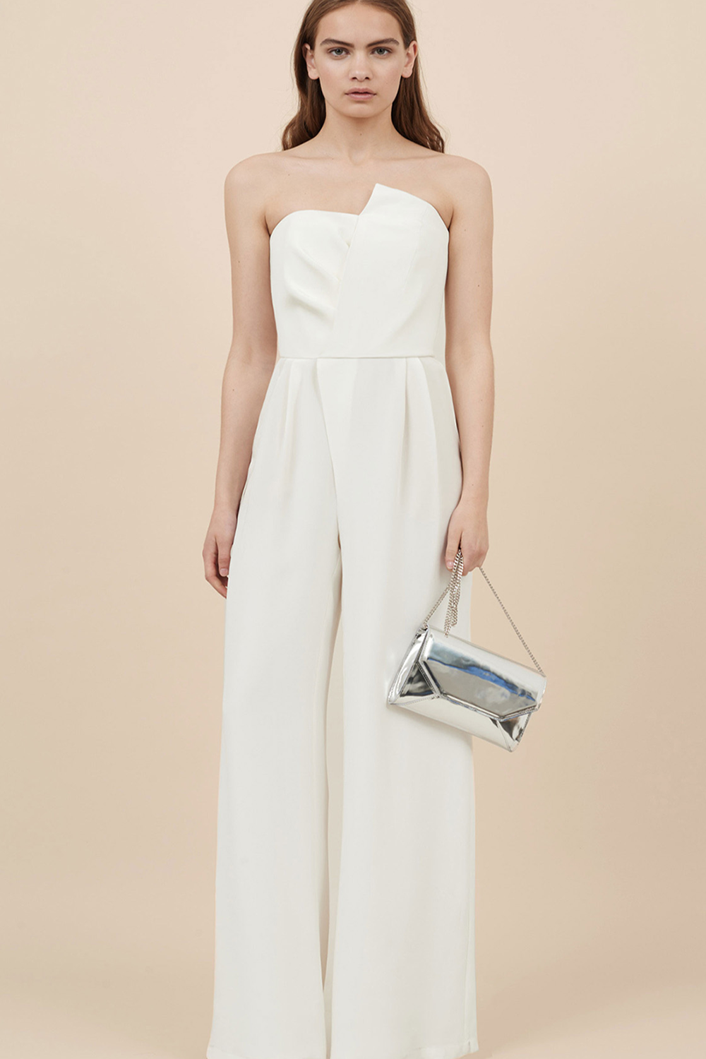 Asymmetric Bustier Overall