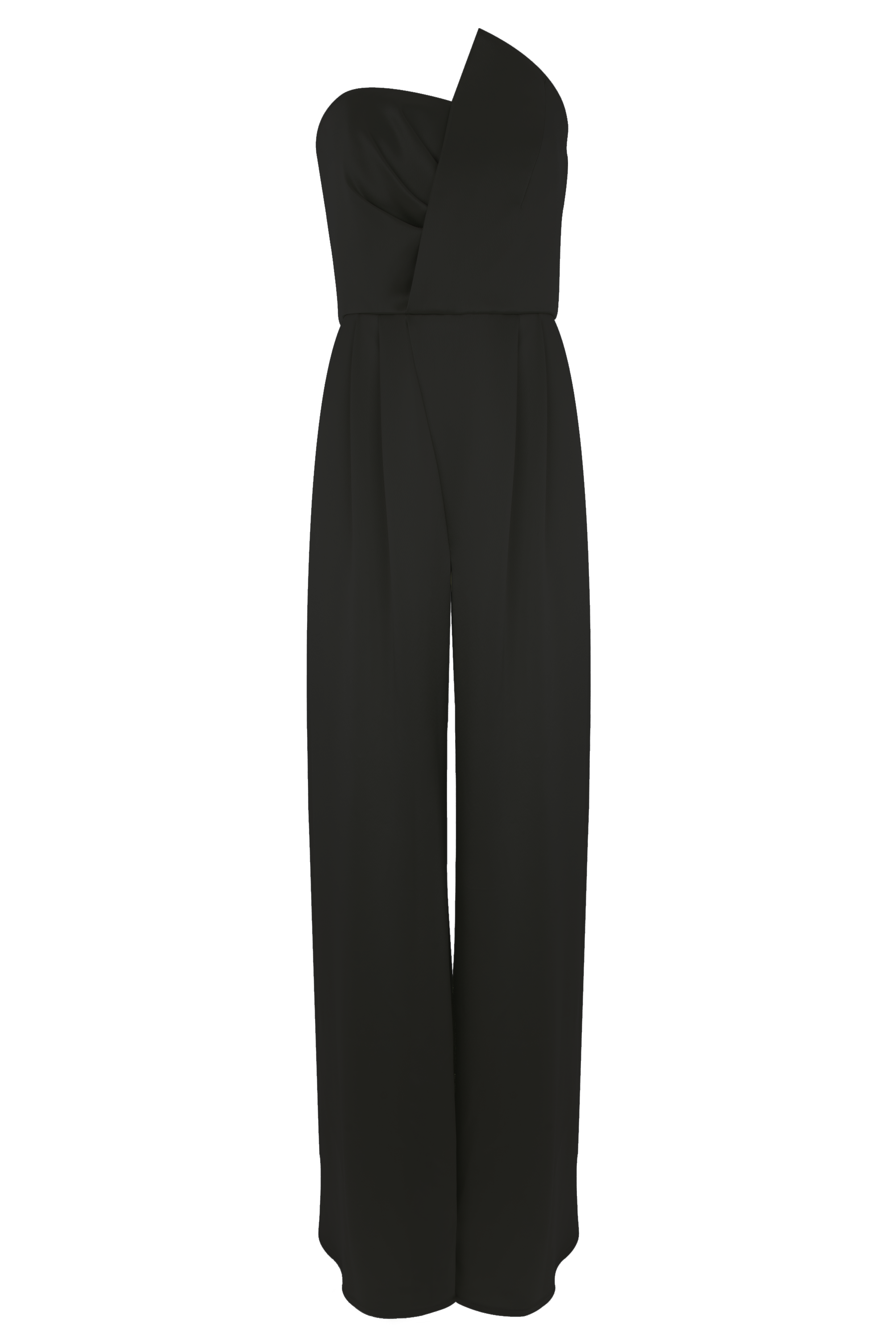 Asymmetric Bustier Overall - black - Kaviar Gauche