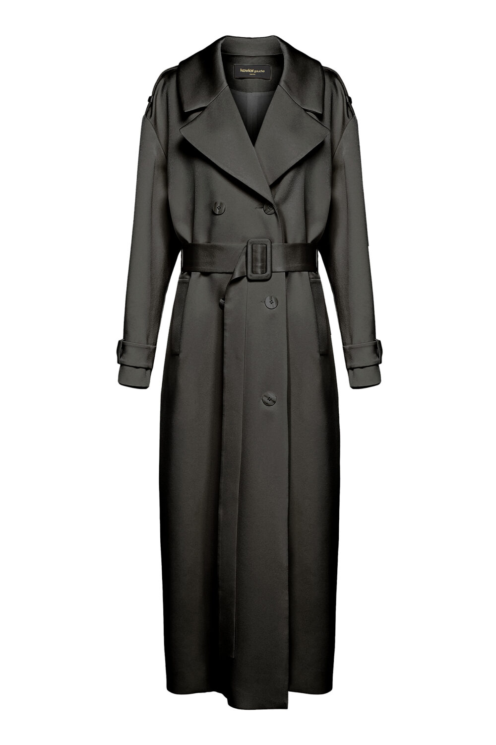 Clochard Coat in black by Kaviar Gauche