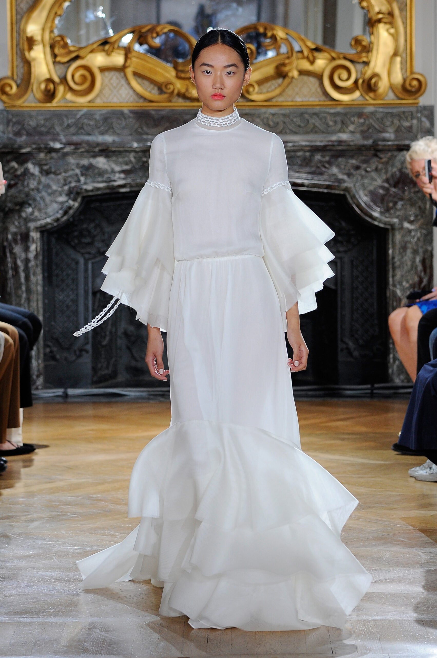 PARIS, FRANCE - OCTOBER 04:  A model walks the runway at the Kaviar Gauche show as part of the Paris Fashion Week Womenswear Spring/Summer 2016 at Salon France-Ameriques on October 4, 2015 in Paris, France.  (Photo by Kristy Sparow/Getty Images)