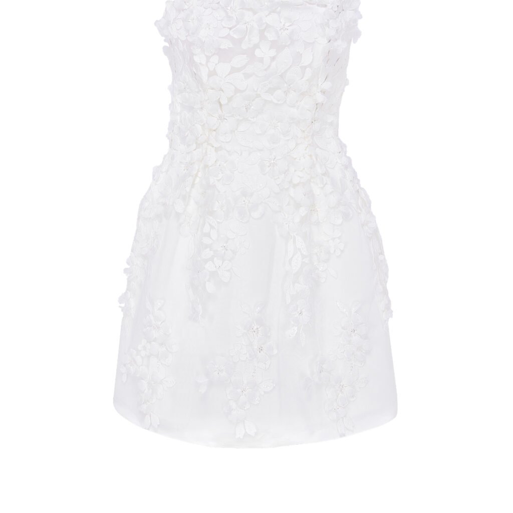 Monaco Lace Mini Dress - Kaviar Gauche