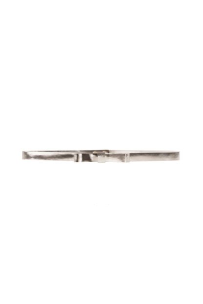 Metallic Bow Belt Mini in Silver