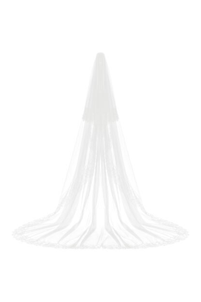 Hochzeitsschleier mit Spitzenborte